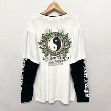 00s T&C 타운&컨트리 롱티 레이어드 스타일 소매 프린트