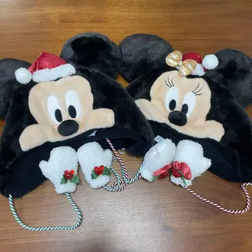 새상품급 미키 미니 크리스마스 모자 2개 세트 팬캡 미키미니