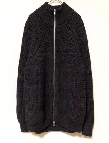 BATONER 바토너 시그니처 울 드라이버즈 니트 그레이