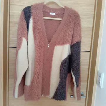 LOWRYS FARM 샤기 ZIP 롱 슬리브 가디건