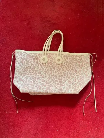 레오파드 무늬 토트백