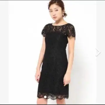 그레이스 클래스 블랙 레이스 드레스 크리스마스 레이스 원피스