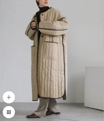 새상품 셀렉모카 퀼팅 파이핑 롱 코트 모카 F