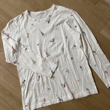 파파스 papas 자수 롱 T셔츠 롱 t