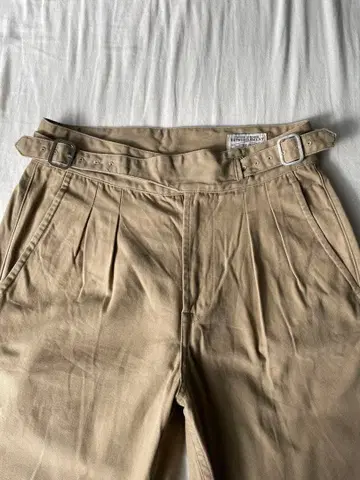 GURKHA PANTS 2 플리츠 구르카 팬츠 베이지 M