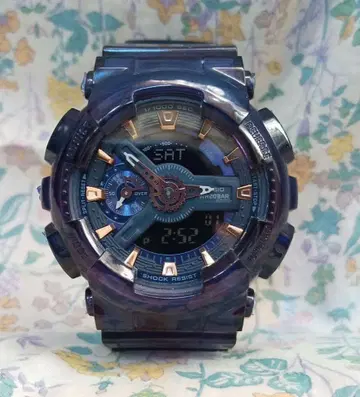 GMA-S110CM 스켈레톤 블루 커스텀 G-SHOCK 아날로그 작동품