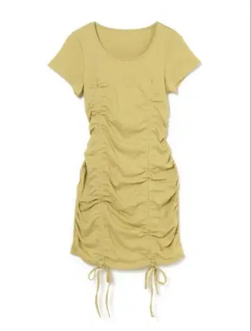 melt the lady 개더 T 원피스 그린