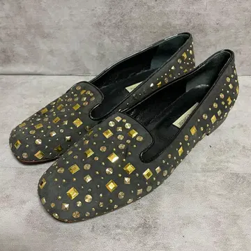 [ 로 신발 ] (36) 오페라 슈즈 스터드 스웨이드 이탈리아제