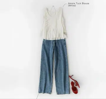 시착만 한 상품 na.e Amore tuck blouse White