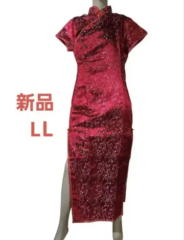 새상품 빨간색 LL 차이나 드레스 스테이지 의상 연주회 발표회