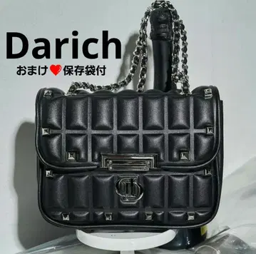 다리치 블록 가죽 숄더백 블랙 Darich 수납 가방 포함