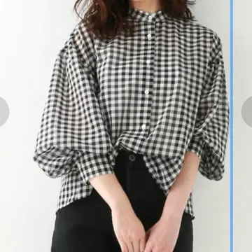 스픽 앤 스팬 깅엄 체크 시어 셔츠