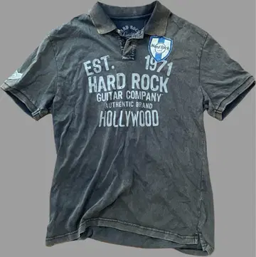 하드 록 피케 셔츠 다크 그레이 1971