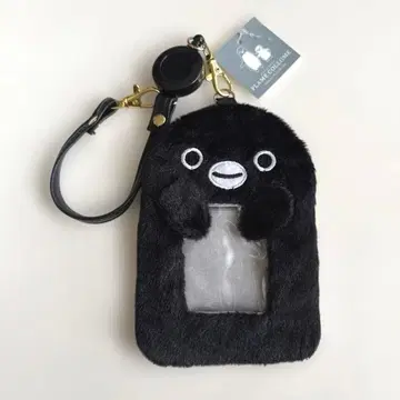 새상품 Suica 펭귄 봉제 인형 포토 카드 홀더 패스 케이스 완판템