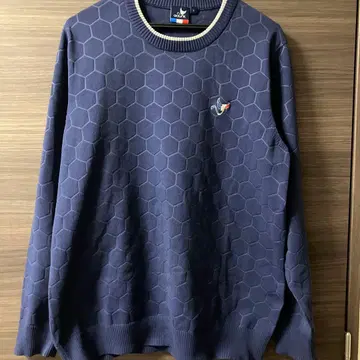 크랭크 네이비 육각형 패턴 스웨터 L 사이즈