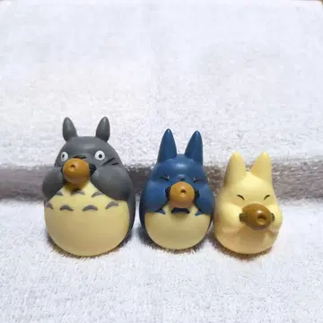 지브리 손가락 인형 소프트 비닐 이웃집 토토로 오카리나 세트 피규어