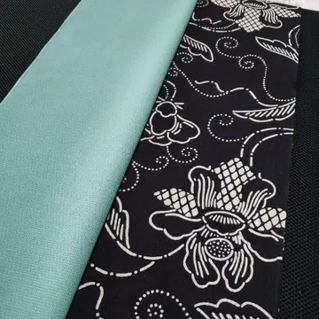 반폭 오비 겐지모노가타리 면린넨 순수 실크 자수 리버서블