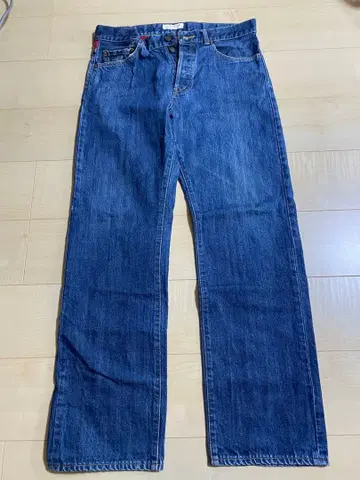 TOMMY 데님 블루 스트레이트 청바지 M