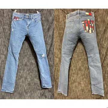 TOMMY HILFIGER 페인트 포켓 스트레치 데님 수입