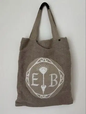 Ebagos 베이지 린넨 토트백