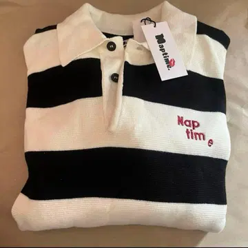 Naptime Nissy 니트 라거 셔츠 블랙