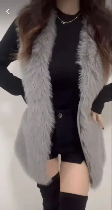 그레이 퍼 베스트 L