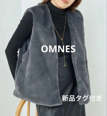 [ 택 포함 새상품 ] OMNES 퍼 베스트