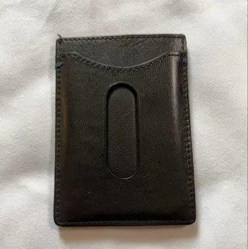 블랙 가죽 슬림 카드 케이스