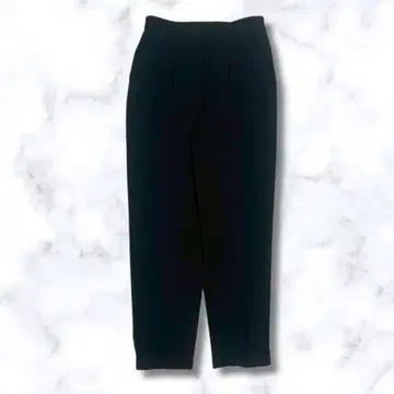 블랙 플리츠 팬츠 여성용 M 캐주얼