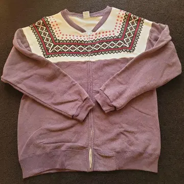 CHESWICK/체스위크 캐나다제 눈꽃 패턴 집업 맨투맨 L