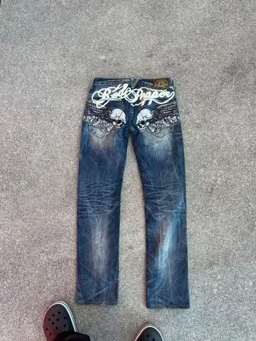 Red Pepper 스컬 디자인 데님