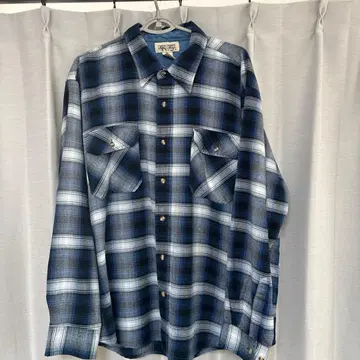 LAKE N' TRAIL 체크 무늬 플란넬 셔츠 2XL 옴브레 체크 셔츠