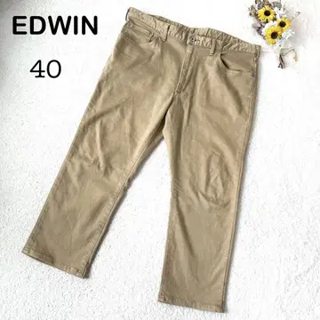 [ EDWIN 에드윈 ] 치노 팬츠 스트레이트 베이지 앵클 기장 베이지