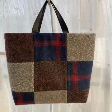 빅 토트백 울지 패치워크 핸드메이드