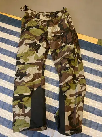 바이크 방한 카모플라쥬 카고 팬츠 나일론 소재 다운 팬츠 4XL