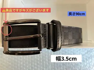 블랙 체크 무늬 벨트