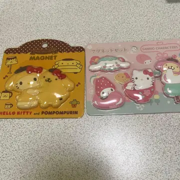 폼폼푸딩 헬로키티 시나몬 마이멜로디 마그넷 세트