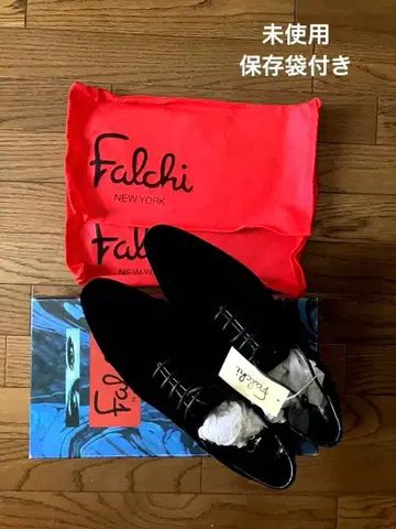 팔치 뉴욕 남성용 신발 스웨이드 가죽 블랙 미사용 25.5