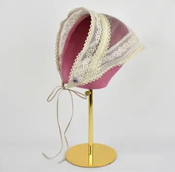 장미색 모자 CA4LA 취급 레이스 바부슈카 머리띠