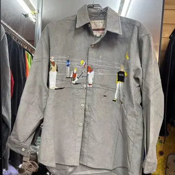 ROUTE 66 골프 자수 코듀로이 셔츠