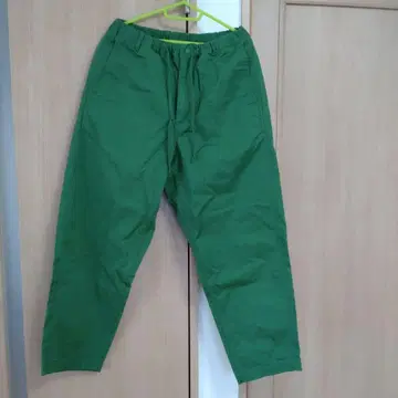 미사용 MANASTASH 그린 치노 팬츠 밴딩 허리