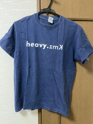 heavy.kmz 프린트 T셔츠 M 네이비