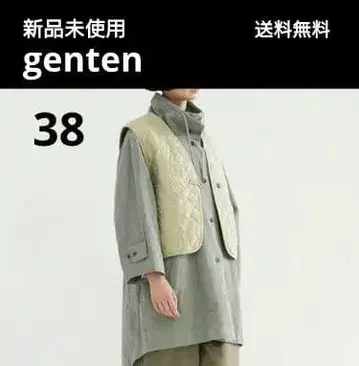 새상품 genten 퀼트 베스트 자수 퀼팅 베스트 지레 38 SE