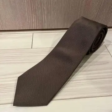 가마쿠라 셔츠 넥타이 브라운 (모카) 솔리드 코튼 실크