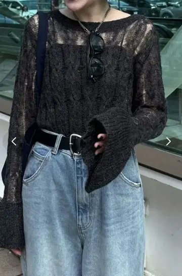 [ CAPRICIEUX LE'MAGE ] 2WAY 모헤어 리본 니트 블랙