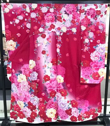 약간 하자 있음 순수 실크 후리소데 재단 완료 리메이크-A