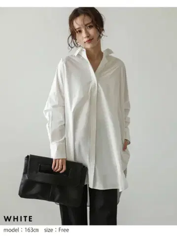 라 롱 셔츠 튜닉 블라우스 오버 사이즈 일본제