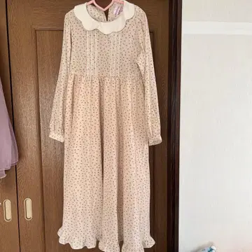 시마무라 아오키 미사코 마론 크림 원피스 아이보리