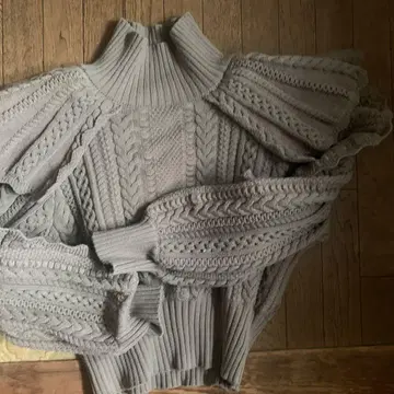 SNIDEL 케이블 니트 풀오버