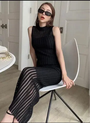 eimy istoire 시어 스트라이프 니트 셋업